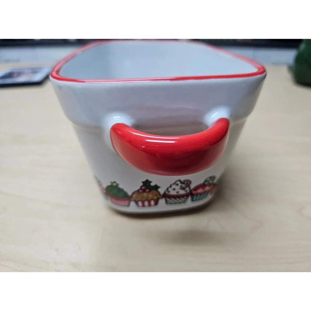 Hello Kitty Christmas Ceramic Loaf Pan Holiday Baking Dish Zrike  Red White